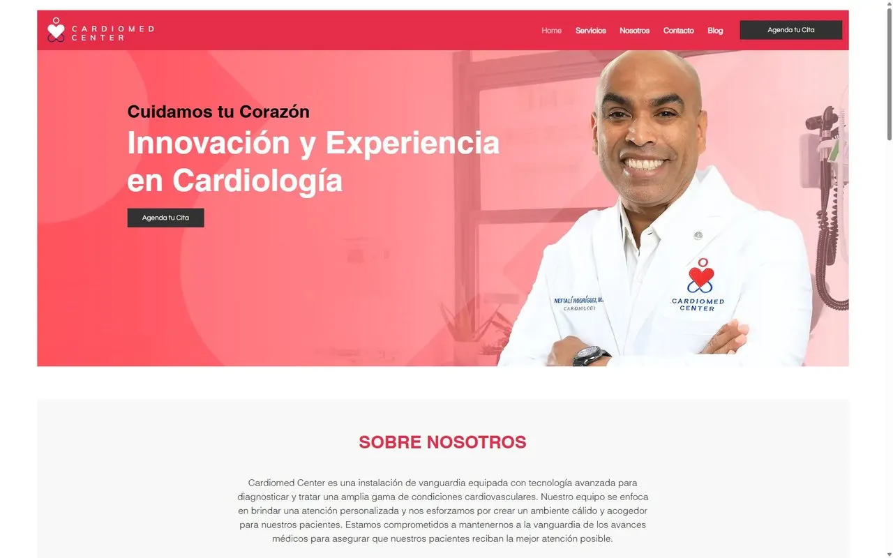 CardioMed Center website, designed and built by R21 Digital