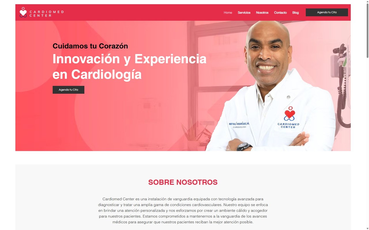 CardioMed Center website, designed and built by R21 Digital