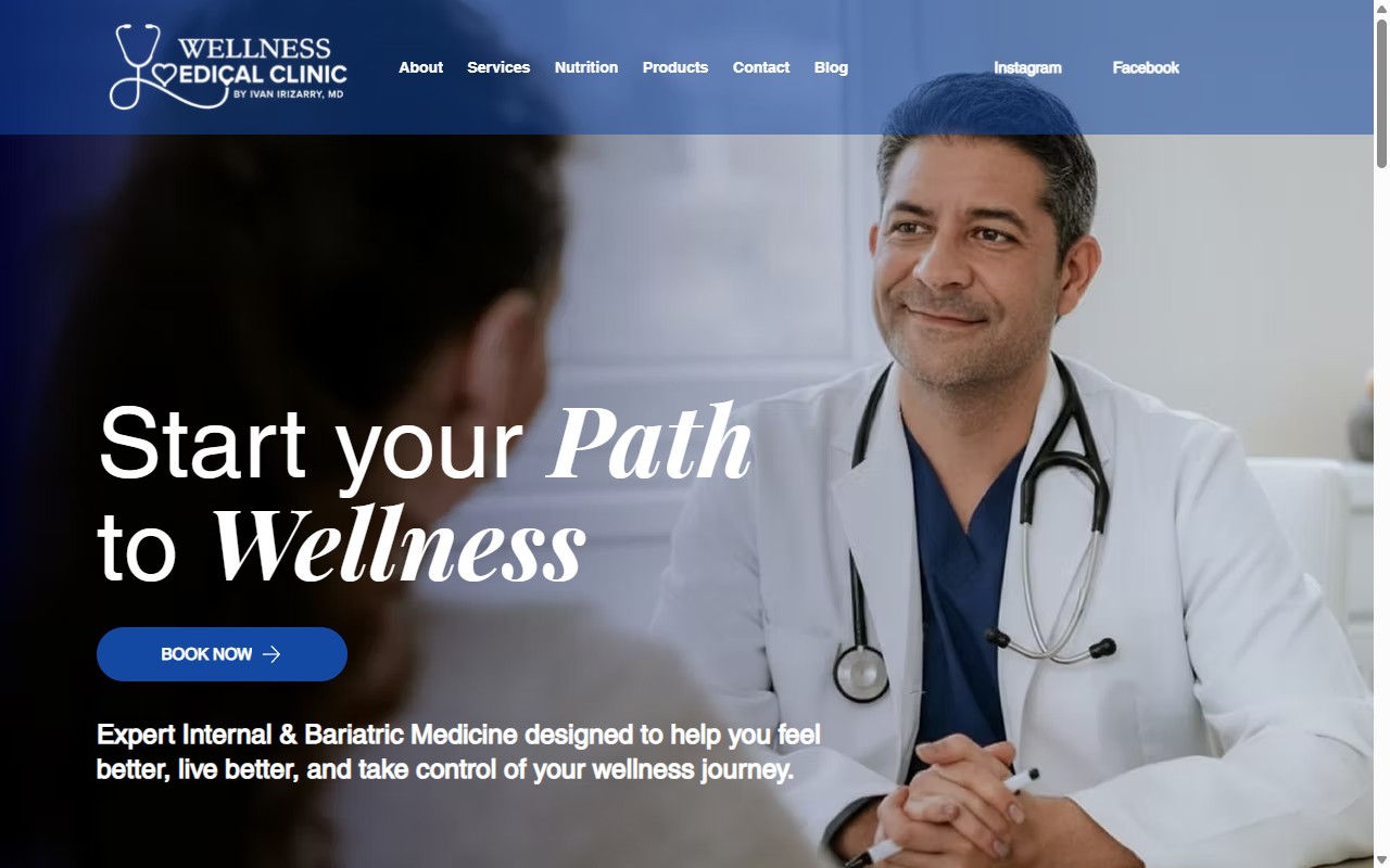 Wellness Medical Clinic website, designed and built by R21 Digital